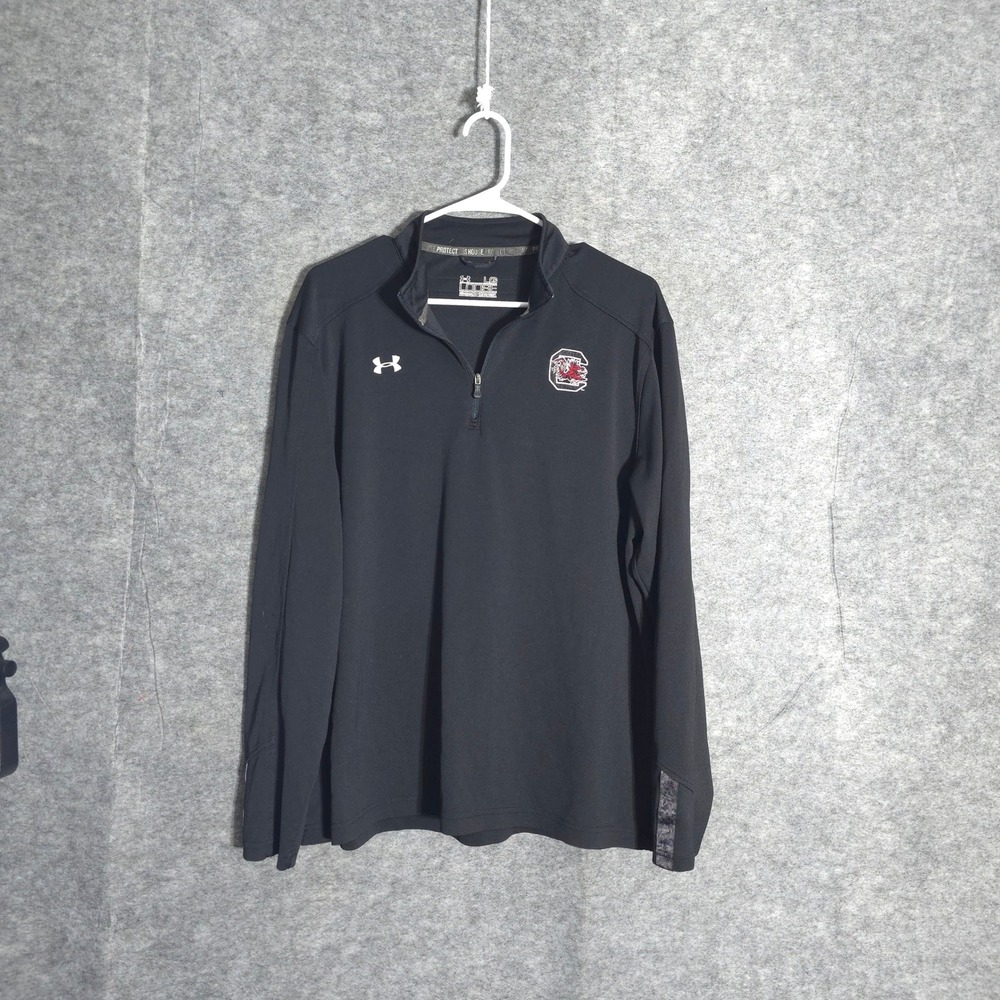 Under Armour South Carolina Gamecocks Mens LG Black Quarter Zip Pullover Loose